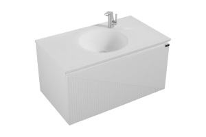 Тумба с раковиной Black&White Universell 91 белая глянцевая - 2