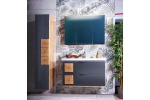 Мебель для ванной Бриклаер Фостер 100 дуб золотой, антрацит