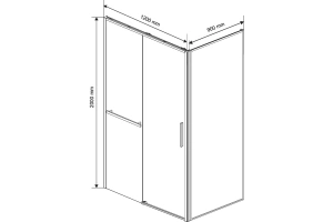 Душевой уголок Vincea Slim Soft 120х90 хром стекло прозрачное - 2