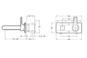 Смеситель Jacob Delafon Singulier E10863-CP С ВНУТРЕННЕЙ ЧАСТЬЮ, для раковины - 2