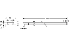 Полотенцедержатель Hansgrohe AddStoris хром - 2