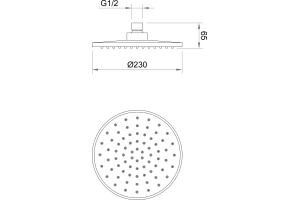 Верхний душ Berges Nardis хром - 2