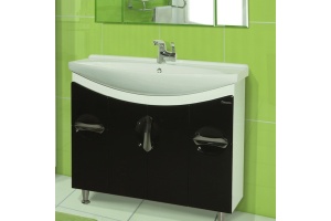 Тумба с раковиной Bellezza Лагуна 105 черная