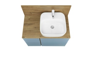 Столешница под раковину Aquaton Мишель ДСП 80 универсальная светлое дерево - 3