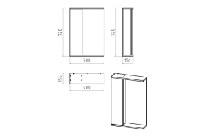 Зеркало-шкаф Misty Лира 50 левое белое глянцевое - 2