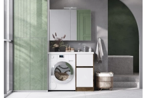 Комплект мебели Aquaton Лондри 40 светлое дерево-белый