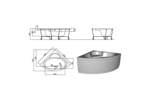 Ванна акриловая Kolpa San Royal 120х120 белый - 3