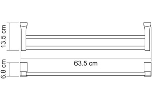 Полотенцедержатель Wasserkraft Leine K-5040 двойной - 3