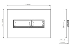 Кнопка смыва Vincea Line серый матовый - 2