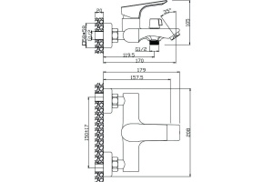Смеситель Olive'S Porto 11201PR для ванны - 2