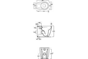 Унитаз приставной Simas Vignoni с крышкой, черный (VI01 nero) - 3