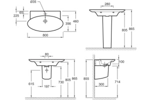 Подвесная раковина Jacob Delafon Presquile (E4437-00) - 2