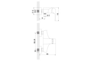 Смеситель для душа Lemark Unit хром (LM4503C) - 2