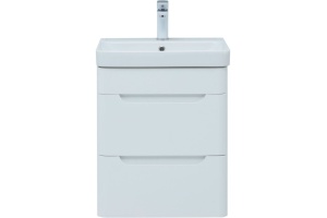 Тумба с раковиной Allen Brau Aquanet София 50 белый глянец