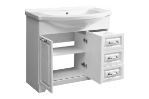 Тумба под раковину Stella Polar Кармела Элеганс 85 белый - 3