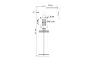 NEW K-75996 Встраиваемый дозатор для мыла - 2