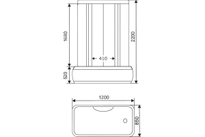 Душевой бокс Arcus 120х85 хром стекло матовое - 2
