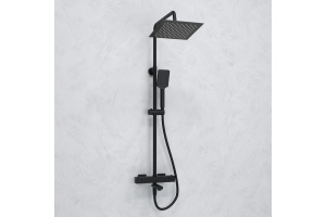Душевая система WasserKraft 25 с термостатом черный матовый - 2