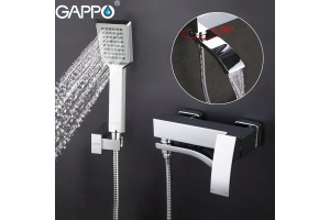 Смеситель для ванны с изливом служит переключателем на лейку хром G3207 - 3