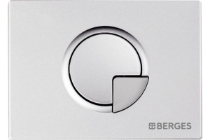 Кнопка смыва Berges Wasserhaus Novum R2 хром, матовый