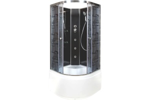 Душевая кабина DETO BM4510NGMBLACK с высоким поддоном, с сиденьем, без крыши