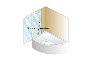 Душевая шторка Kolpa San Sole 104 хром - 2