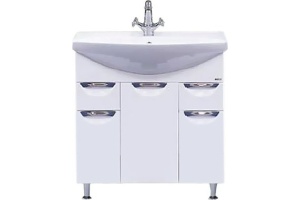 Тумба для комплекта Misty Орхидея 75 белая эмаль