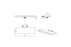 Полка Vincea с держателем для душа темный хром - 2