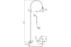 Душевая стойка Rav Slezak Labe L554.5/3SM - 2