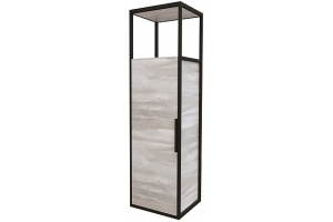 Шкаф пенал для ванной Grossman ЛОФТ шанико/металл черный (304002)