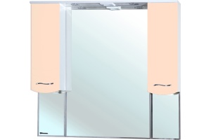 Зеркало-шкаф Bellezza Мари 105 белый/бежевый