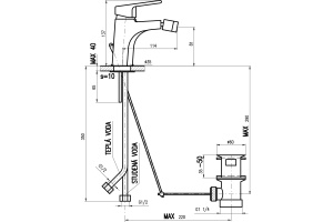 Смеситель для биде Rav Slezak Colorado хром (CO145.5) - 2