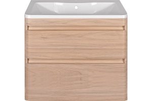 Тумба для комплекта Style Line Атлантика 80 Люкс Plus, подвесная, ясень перламутр