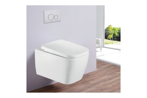 Унитаз подвесной Esbano Tiron с сиденьем микролифт, белый глянцевый (ESUPTIROCW) - 3