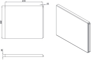 Боковой экран Cersanit Lorena 70 ультра белый - 3