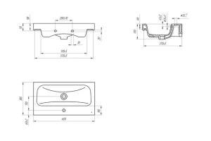 Мебельная раковина Cersanit Moduo 60 белая - 3