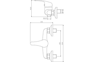 Смеситель для душа Rossinka  хром (Y35-41) - 2