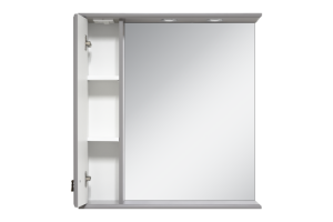 Зеркало-шкаф Misty Лувр 85 левое серое матовое - 2