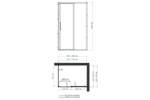 Душевой уголок Wasserkraft Lopau 120x90 R профиль хром стекло прозрачное - 3