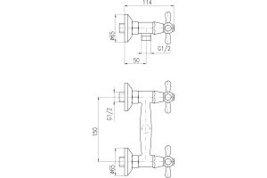 Смеситель для душа Rav Slezak Morava хром (MK180.5) - 2