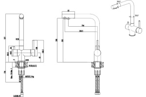 Смеситель Paulmark Skalen для кухонной мойки Sk213020-SS - 3