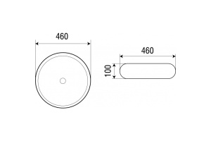 Раковина накладная Weltwasser WW ELBACH 3062 46 белый (10000003868) - 2