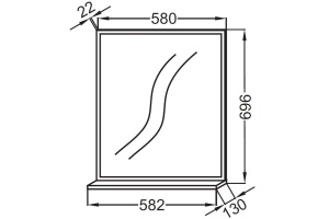 Зеркало  с полкой Jacob Delafon Vivienne 60 светлое дерево - 2