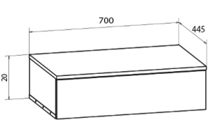 Тумба DIWO Элиста 70 антрацит - 3