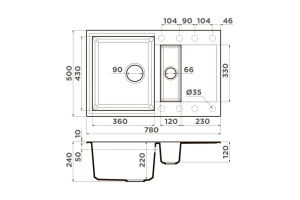 Мойка кухонная Omoikiri Sakaime Tetogranit/leningrad grey (4993559) - 2
