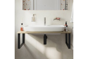 Мебель для ванной DIWO Элиста 100 светлое дерево, с раковиной Углич 0117 - 2