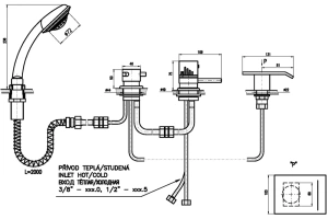 Смеситель на борт ванны термостатический Rav Slezak Dunaj хром - 2
