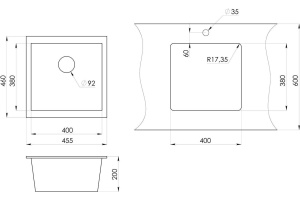 Мойка кухонная Granula GR-4451 арктик - 2