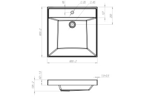 Раковина DIWO Суздаль RSA600 60 на стиральную машину - 3