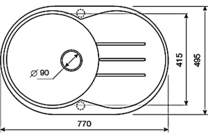 Мойка кухонная Lava E2 чёрный металлик - 3